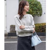 グレー | 横リブドルマンラメニットプルオーバー | ikka 