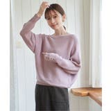 横リブドルマンラメニットプルオーバー | ikka  | 詳細画像2 