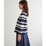 リップルボーダーキーネックプルオーバー | ikka  | 詳細画像10 