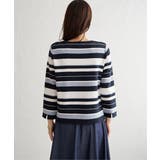 リップルボーダーキーネックプルオーバー | ikka  | 詳細画像11 