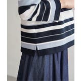 リップルボーダーキーネックプルオーバー | ikka  | 詳細画像16 