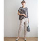 マルチストライプ半袖ブラウス | ikka  | 詳細画像9