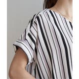 マルチストライプ半袖ブラウス | ikka  | 詳細画像15