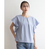 アオケイ | 麻調バー付きブラウス | ikka