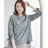 グレー | 袖リボンブラウス | ikka 