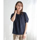 ドライタッチ袖リボンブラウス | ikka  | 詳細画像9 