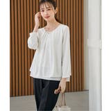 オフホワイト | チャームデザインブラウス | ikka 