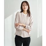 グレージュ | ジョーゼットバイカラーブラウス | ikka 