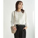 ジョーゼットバイカラーブラウス | ikka  | 詳細画像1 