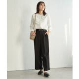 ジョーゼットバイカラーブラウス | ikka  | 詳細画像4 