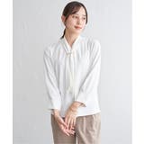 オフホワイト | 3WAYボウタイ付きブラウス | ikka 