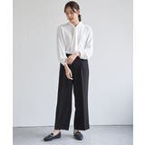 【洗濯機で洗える／セットアップ対応】ウォッシャブルワイドパンツ | ikka  | 詳細画像16 