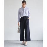 【洗濯機で洗える／セットアップ対応】ウォッシャブルワイドパンツ | ikka  | 詳細画像3 