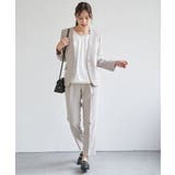 【洗濯機で洗える／セットアップ対応】ウォッシャブルテーパードパンツ | ikka  | 詳細画像21 