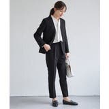 【洗濯機で洗える／セットアップ対応】ウォッシャブルテーパードパンツ | ikka  | 詳細画像4 