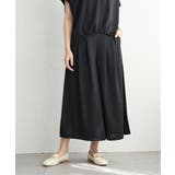 ブラック | 【セットアップ対応】GOKU楽冷感スリットガウチョ | ikka 