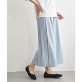 ライトブルー | 冷感さらさらジョーゼットパンツ | ikka