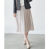 ベージュ | シフォンプリーツスカート | ikka