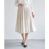 グレージュ | サテンプリーツスカート | ikka 