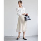 サテンプリーツスカート | ikka  | 詳細画像3 