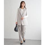 グレージュ | 【フォーマル対応】ジレセットアップ3点セット | ikka 