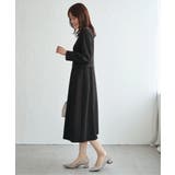 【フォーマル対応】カットジョーゼットウエストタブワンピース | ikka  | 詳細画像10 