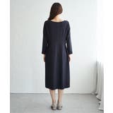 【フォーマル対応】カットジョーゼットウエストタブワンピース | ikka  | 詳細画像14 