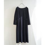 【フォーマル対応】カットジョーゼットウエストタブワンピース | ikka  | 詳細画像16 