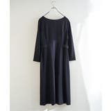 【フォーマル対応】カットジョーゼットウエストタブワンピース | ikka  | 詳細画像17 