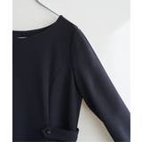 【フォーマル対応】カットジョーゼットウエストタブワンピース | ikka  | 詳細画像18 