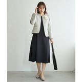 【フォーマル対応】カットジョーゼットウエストタブワンピース | ikka  | 詳細画像6 