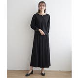 ブラック | 【フォーマル対応/2点セット】GOKU楽 長袖フレアセット | ikka