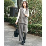 チャコール | 【2点セット】GOKU楽ペプラムジレセット | ikka