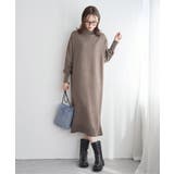 タートルニットスリットワンピース | ikka  | 詳細画像9