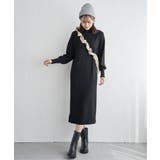 タートルニットスリットワンピース | ikka  | 詳細画像12