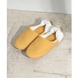 イエロー | YORI ワッフルかかとリボンバブーシュ M | ikka 