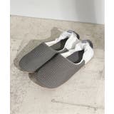 チャコール | YORI ワッフルかかとリボンバブーシュ L | ikka 