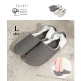 YORI ワッフルかかとリボンバブーシュ L | ikka  | 詳細画像1 