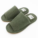 グリーン | yori パイル外縫いスリッパ L | ikka 