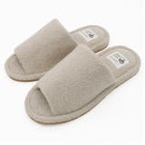 ベージュ | yori パイル外縫いスリッパ L | ikka 