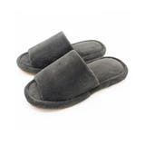チャコール | マイクロファイバー外縫いスリッパ | ikka