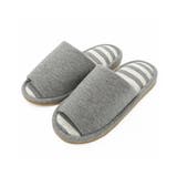 グレイ | ウォッシャブルボーダースリッパ | ikka