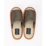 ブラウン | 絵画プリントモリスフルーツスリッパ | ikka 