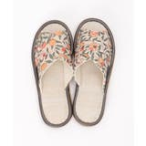 ベージュ | 絵画プリントモリスフルーツクロススリッパ | ikka 