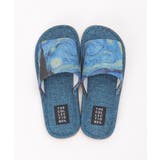 ネイビー | 絵画プリントゴッホスリッパ | ikka 