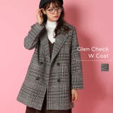 グレー | グレンチェックWコート | Candy Beans