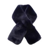 ネイビー | ファー マフラー ファー | CREAM-DOT