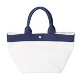 ホワイト×ブルー | トートバッグ 鞄 BAG | CREAM-DOT