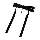 ブラック | ポニーフック ベロア リボン | CREAM-DOT