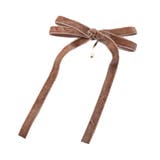 ブラウン | ポニーフック ベロア リボン | CREAM-DOT